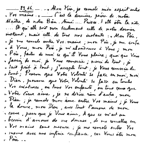 lettre de Charles de Foucauld