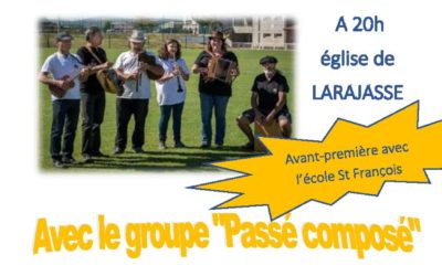CONCERT 8 OCTOBRE 20 H A L’EGLISE DE LARAJASSE
