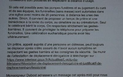 Pour les funérailles : Une Présence humaine reste encore possible avec les plus proches !